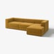 JÄTTEBO Divano comp 4 posti/chaise-longue, destro/Samsala ambra