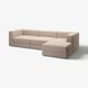 JÄTTEBO Divano comp 4 posti/chaise-longue, destro/Samsala grigio-beige