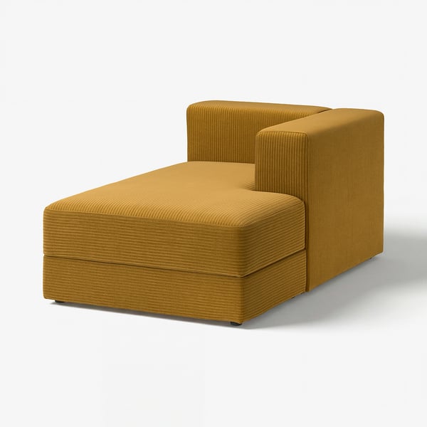 JÄTTEBO Elemento chaise-longue destro, con bracciolo/Samsala ambra