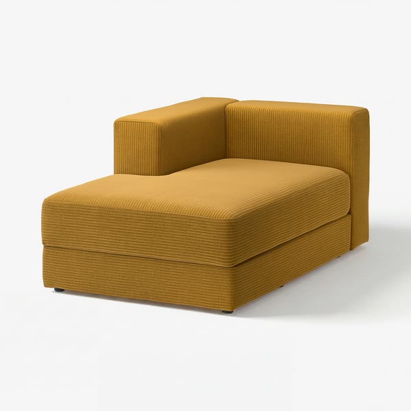 JÄTTEBO Elemento chaise-longue sinistro, con bracciolo/Samsala ambra
