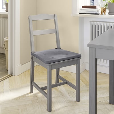 JUSTINA Cuscino per sedia, grigio, 42/35x40x4 cm