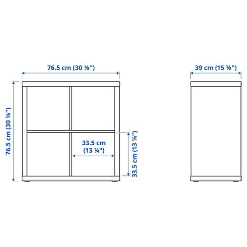 KALLAX Scaffale, con 4 cassetti/bianco, 77x77 cm