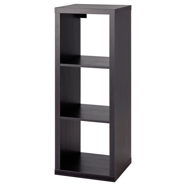 KALLAX Scaffale, marrone-nero, 42x112 cm