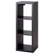KALLAX Scaffale, marrone-nero, 42x112 cm