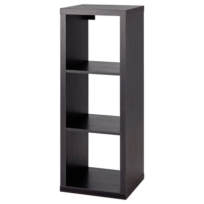 KALLAX Scaffale, marrone-nero, 42x112 cm