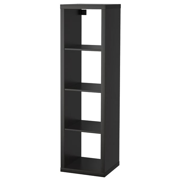 KALLAX Scaffale, marrone-nero, 42x147 cm