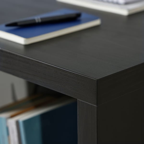 KALLAX Scrivania, marrone-nero, 111x39 cm