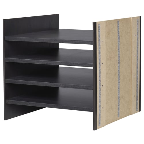 KALLAX Struttura interna con 4 ripiani, marrone-nero, 33x33 cm