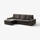 KIVIK Divano a 3 posti, con chaise-longue/Grann/Bomstad marrone scuro