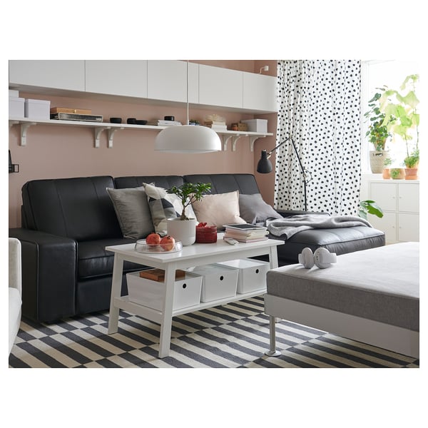 KIVIK Divano a 3 posti, con chaise-longue/Grann/Bomstad nero