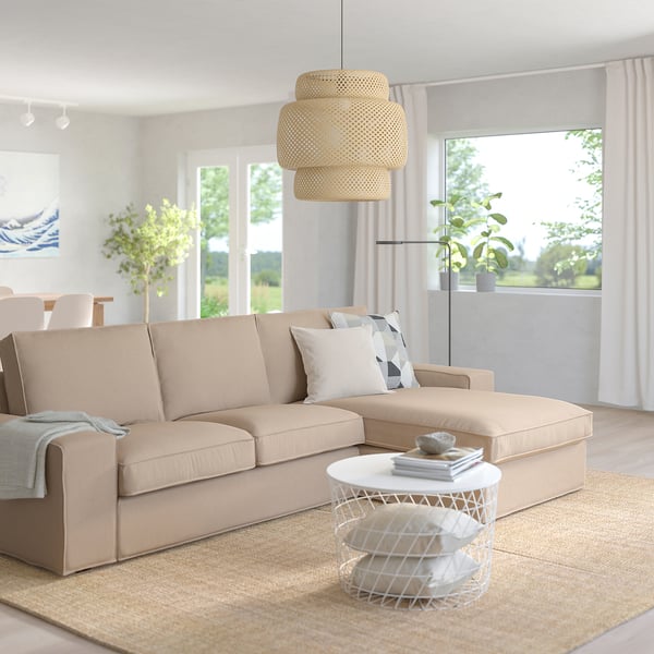 KIVIK Divano a 3 posti con chaise-longue, Tallmyra beige