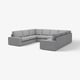 KIVIK Divano a U a 6 posti, Tibbleby beige/grigio