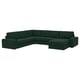 KIVIK Divano angol 5 posti/chaise-longue, Tallmyra verde scuro