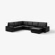 KIVIK Divano angolare a 5 posti, con chaise-longue/Grann/Bomstad nero