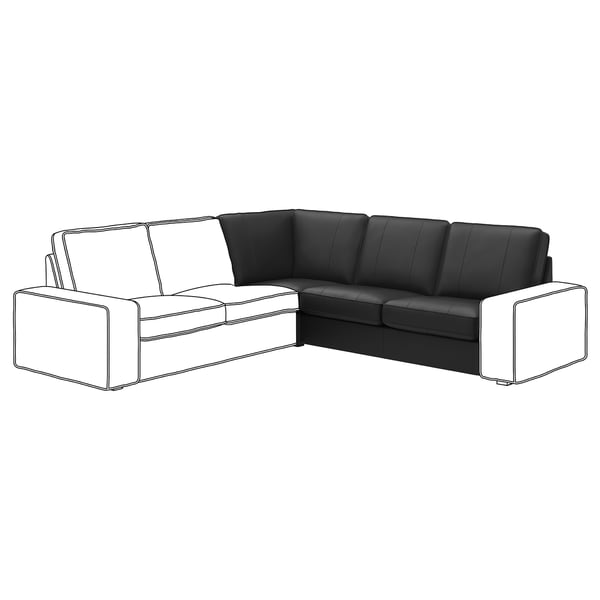 KIVIK Elemento modulare angolare, Grann/Bomstad nero
