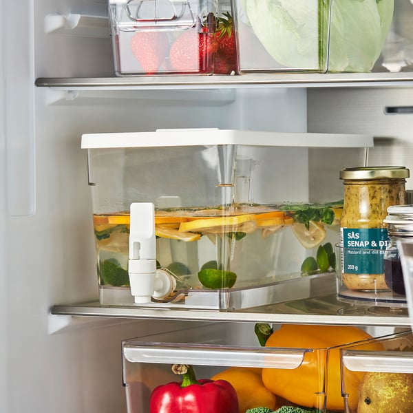 KLIPPKAKTUS Contenitore con rubinetto per frigo, trasparente, 4.5 l