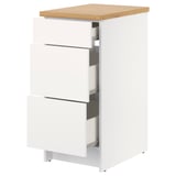 KNOXHULT Mobile base con cassetti, bianco, 40 cm