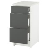 KNOXHULT Mobile base con cassetti, grigio scuro, 40 cm