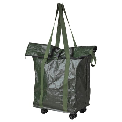 KOMPISHÄNG Carrello della spesa, verde, 40x30x81 cm