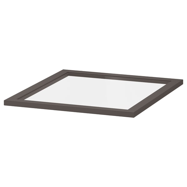 KOMPLEMENT Ripiano in vetro, grigio scuro, 50x58 cm