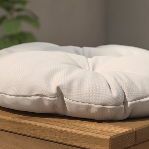 KUDDARNA Cuscino per sedia da esterno, grigio chiaro-beige, 35 cm