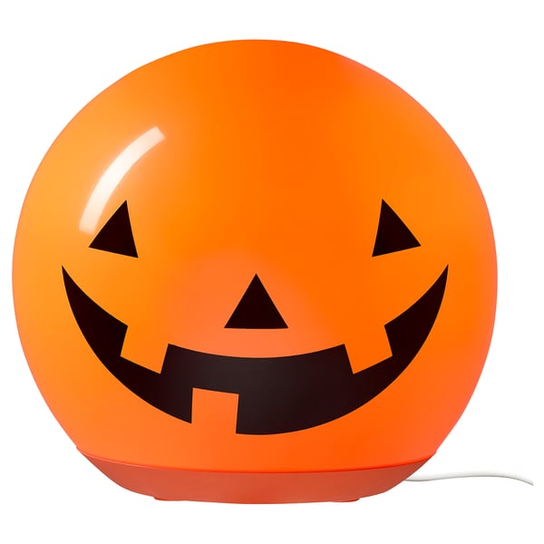 KUSTFYR Lampada da tavolo a LED, zucca arancione