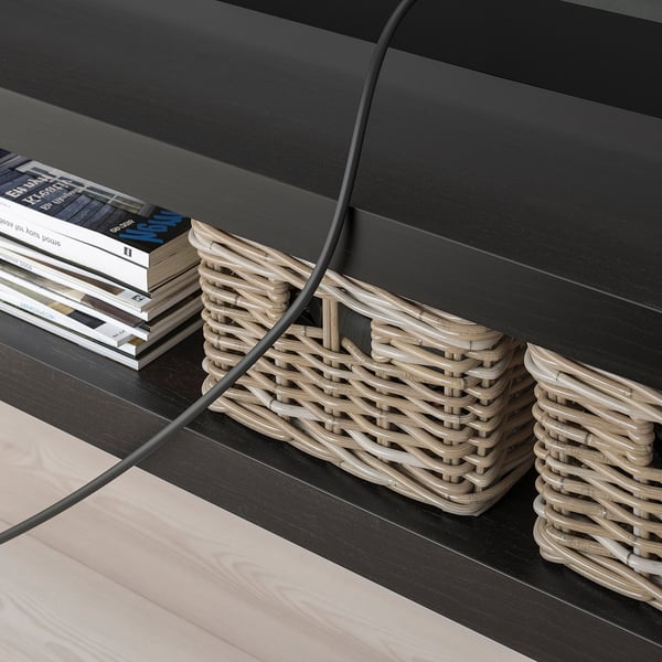 LACK Mobile TV, marrone-nero, 120x35x36 cm