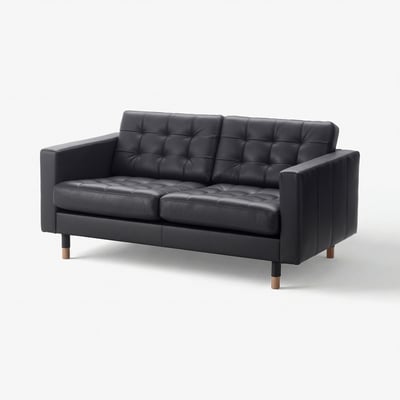 LANDSKRONA Divano a 2 posti, Grann/Bomstad nero/legno