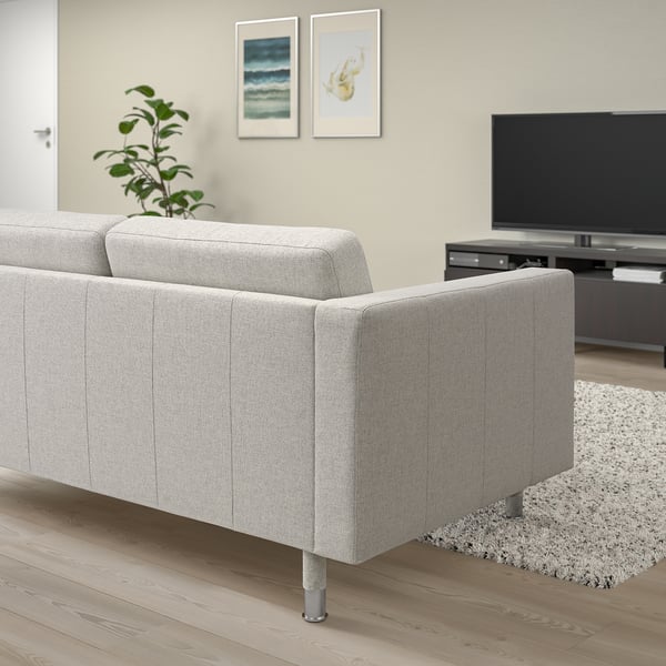 LANDSKRONA Divano a 2 posti, Gunnared beige/metallo