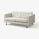 LANDSKRONA Divano a 2 posti, Gunnared beige/nero/legno