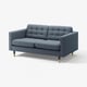 LANDSKRONA Divano a 2 posti, Gunnared blu/legno