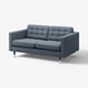 LANDSKRONA Divano a 2 posti, Gunnared blu/metallo