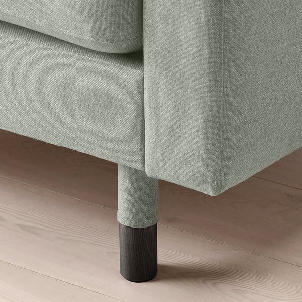 LANDSKRONA Divano a 2 posti, Gunnared verde chiaro/legno/nero