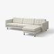 LANDSKRONA Divano a 4 posti con chaise-longue, Gunnared beige/nero/legno