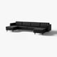 LANDSKRONA Divano a 5 posti, con chaise-longue/Grann/Bomstad nero/legno