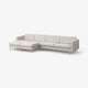 LANDSKRONA Divano a 5 posti, con chaise-longue Gunnared/beige legno