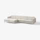 LANDSKRONA Divano a 5 posti, con chaise-longue Gunnared/beige metallo