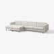 LANDSKRONA Divano a 5 posti con chaise-longue, Gunnared beige/nero/legno