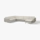 LANDSKRONA Divano angolare a 6 posti, con chaise-longue Gunnared/beige metallo
