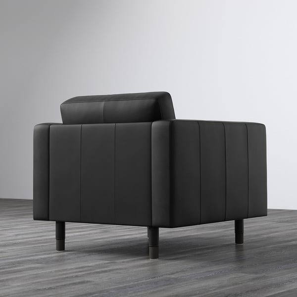 LANDSKRONA Poltrona, Grann/Bomstad nero/legno/nero