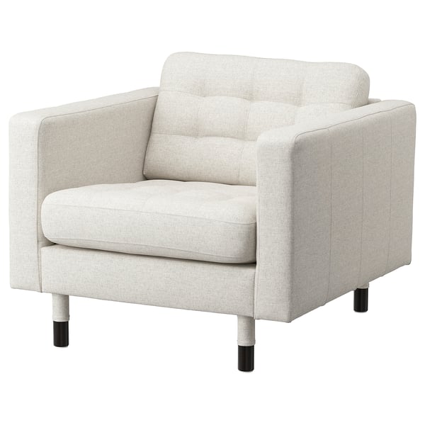 LANDSKRONA Poltrona, Gunnared beige/nero