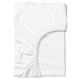 LEN Lenzuolo con angoli per lettino, bianco/jersey, 60x120 cm