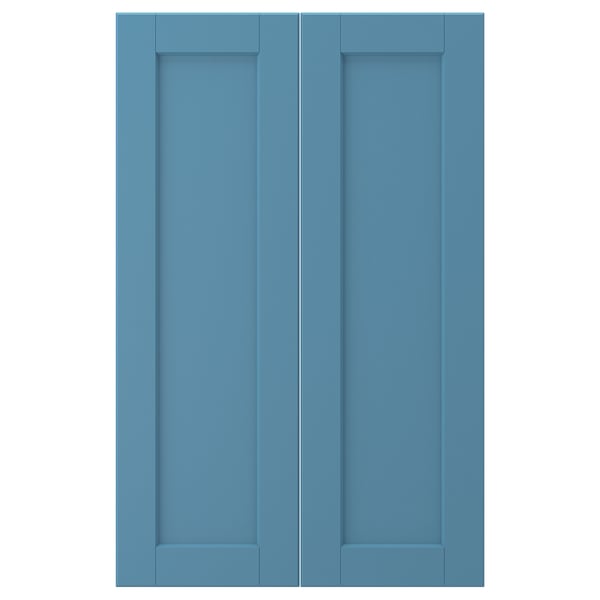 LERHYTTAN Set 2 ante per mobile base angolare, blu, 25x80 cm