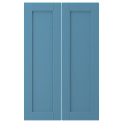 LERHYTTAN Set 2 ante per mobile base angolare, blu, 25x80 cm