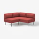 LILLEHEM Divano angolare 2 posti componibile, Gunnared/marrone-rosso metallo