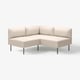 LILLEHEM Divano angolare 2 posti componibile, Vissle beige/metallo