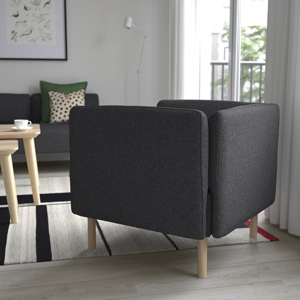 LILLEHEM Poltrona, Gunnared/grigio scuro legno