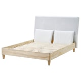 LILLFJÄLLET Struttura sommier, testiera e gambe incluse/tela grezza, 160x200 cm