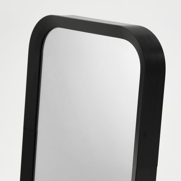 LINDBYN Specchio da tavolo, nero, 14x27 cm