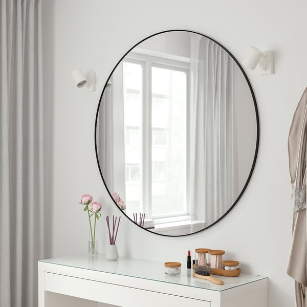 LINDBYN Specchio, nero, 110 cm